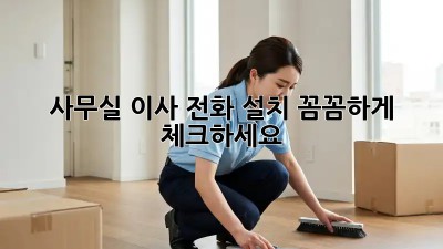 사무실 이사? 전화 설치 꼼꼼하게 체크하세요!